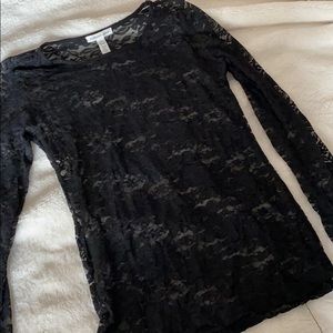 Cute Black Lace Long Sleeve
